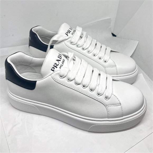 Prada Other - Prada Mens Shoes White Lace Up Logo Sneakers